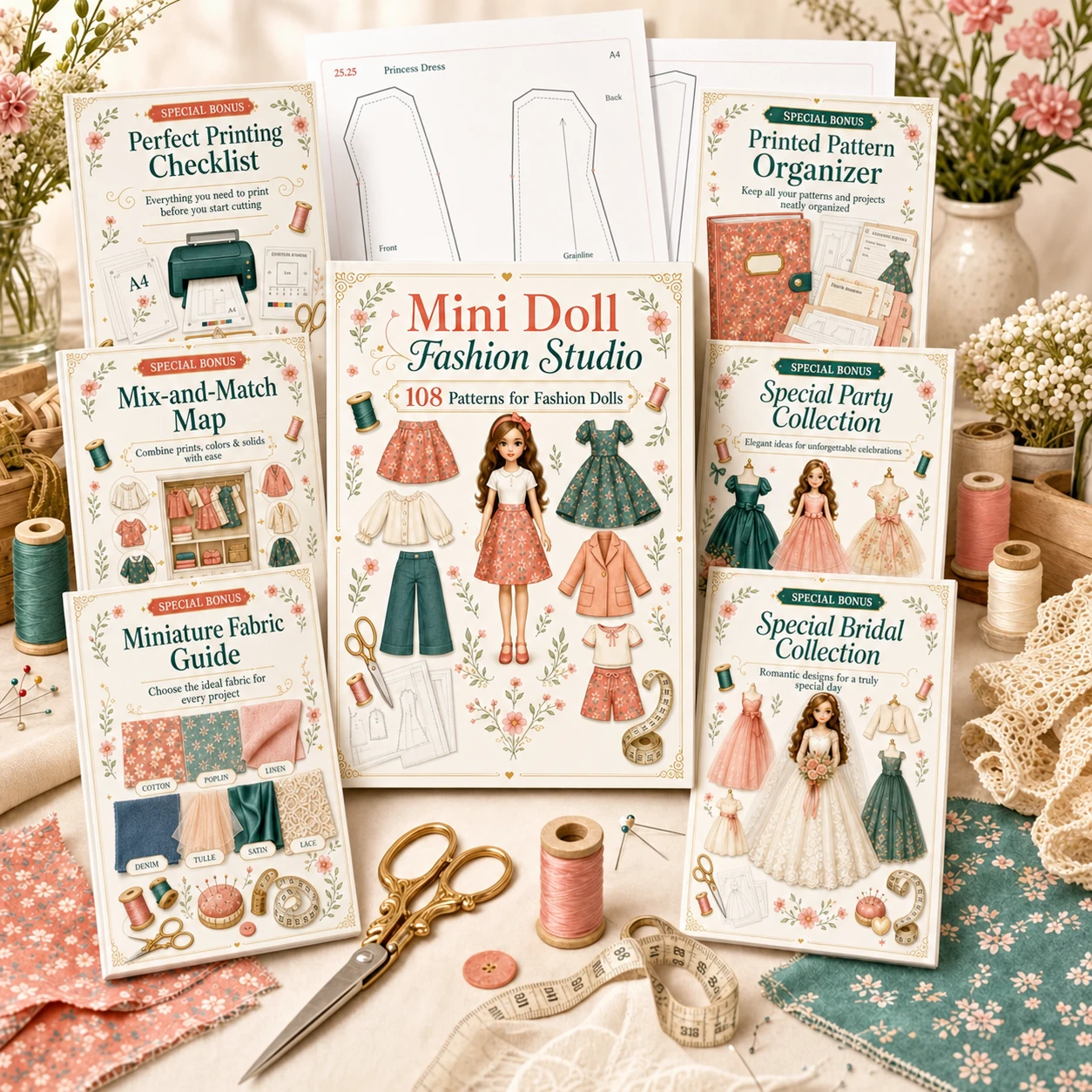Mini Doll Fashion Studio complete package