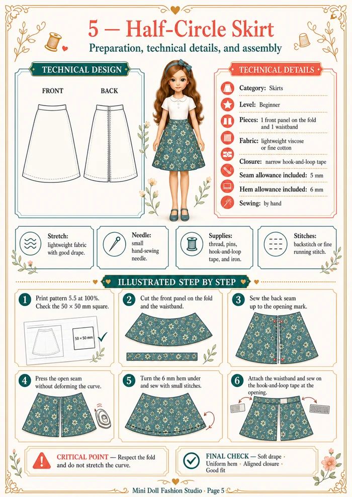 Half-Circle Skirt visual guide