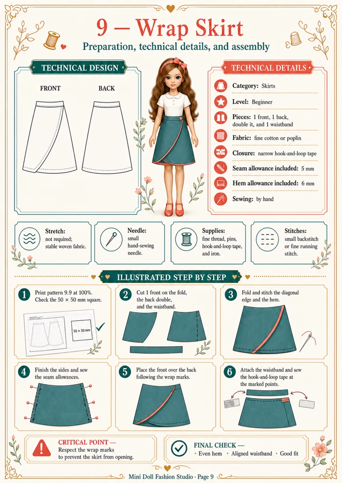 Wrap Skirt visual guide