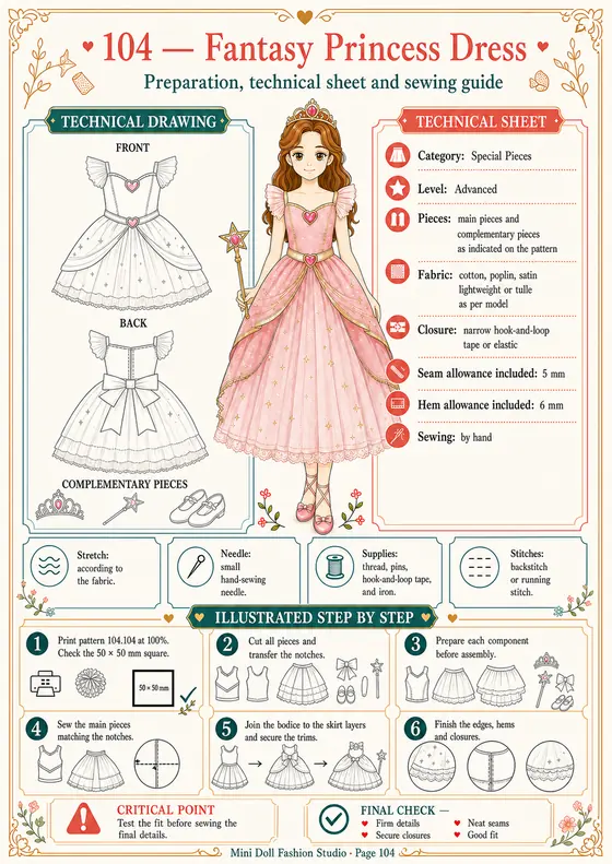 Fantasy Princess Dress visual guide