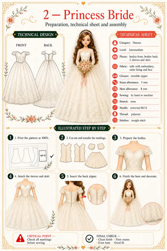 Princess Bride Gown visual guide